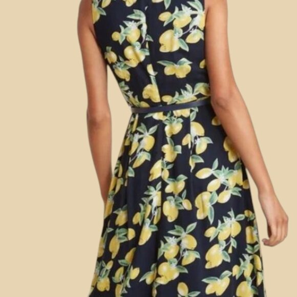 ModCloth Liza Luxe Duly Delighted Midi Dress in Lemon Cowl Neck Size Plus 3X NWT - Picture 2 of 13